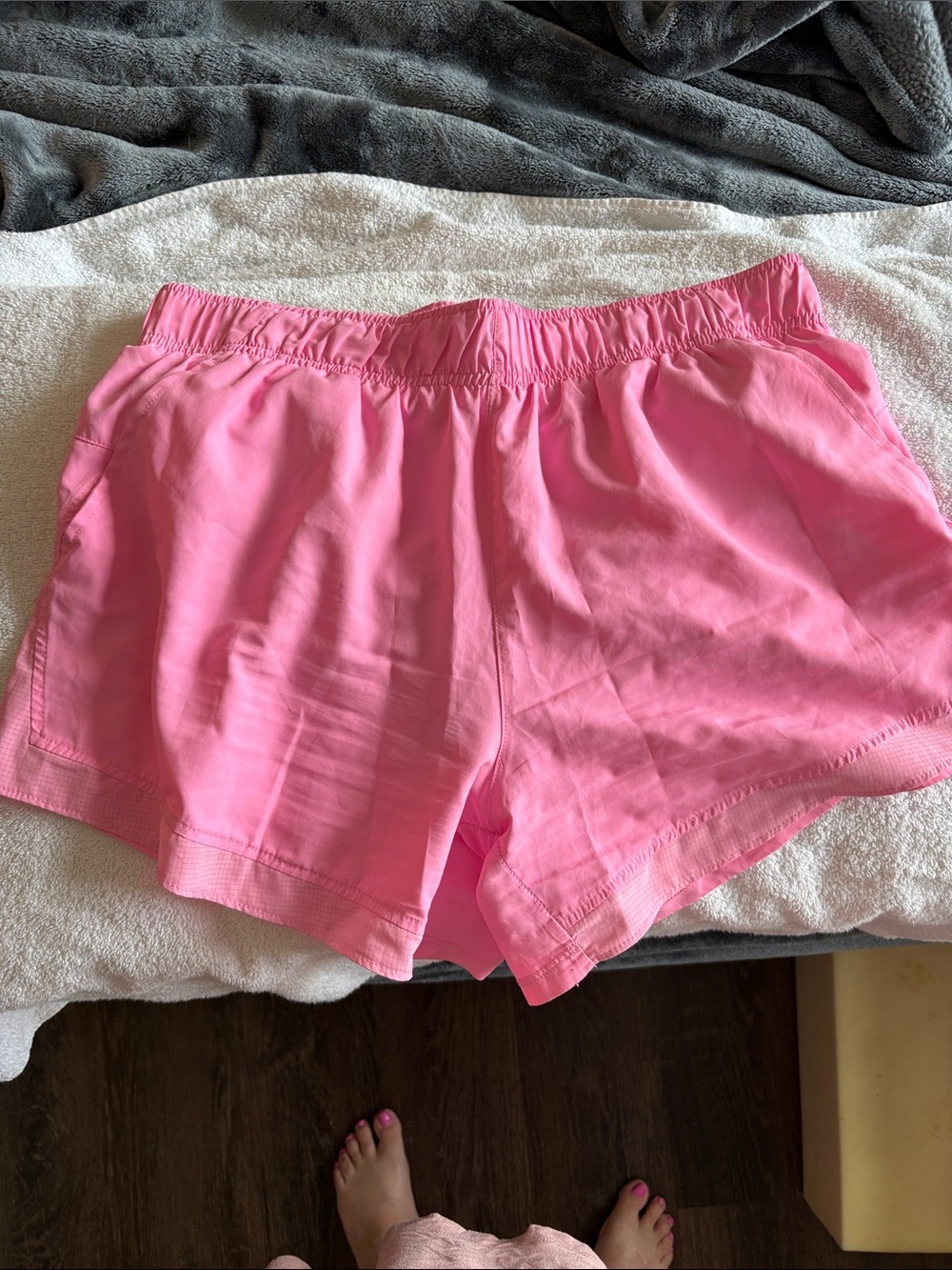Athletic Works Pink Elastic-Waist Athletic Shorts